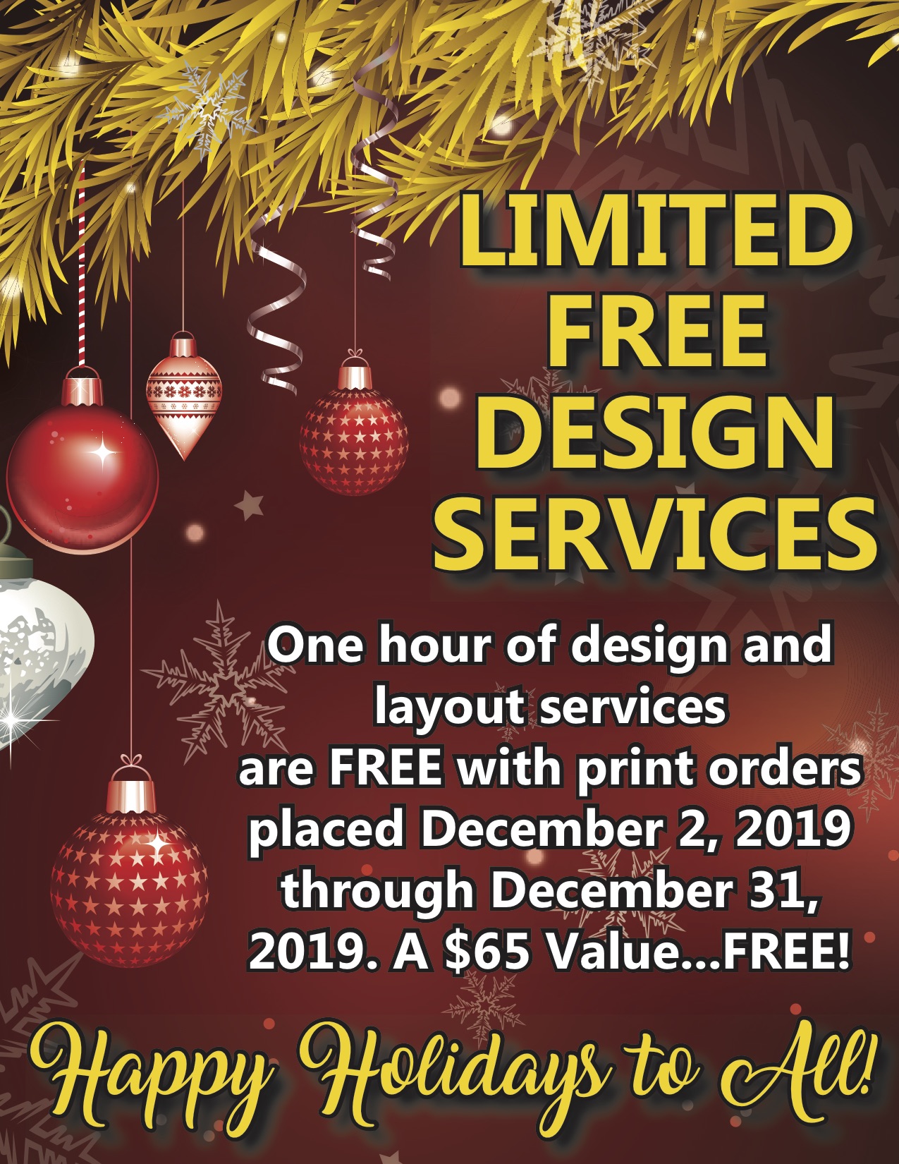 Limited Free Design Services